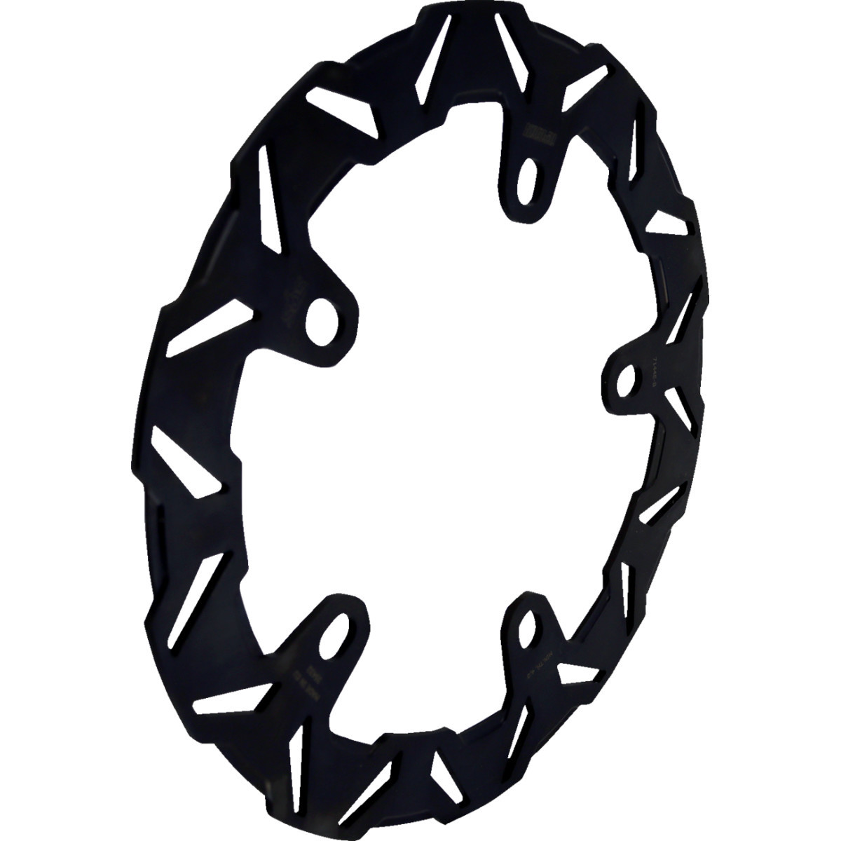 SBS Designed BY Kodlin #7144E-B - Design "E" Cast Wheel Fixed Brake Rotor - Black - Front