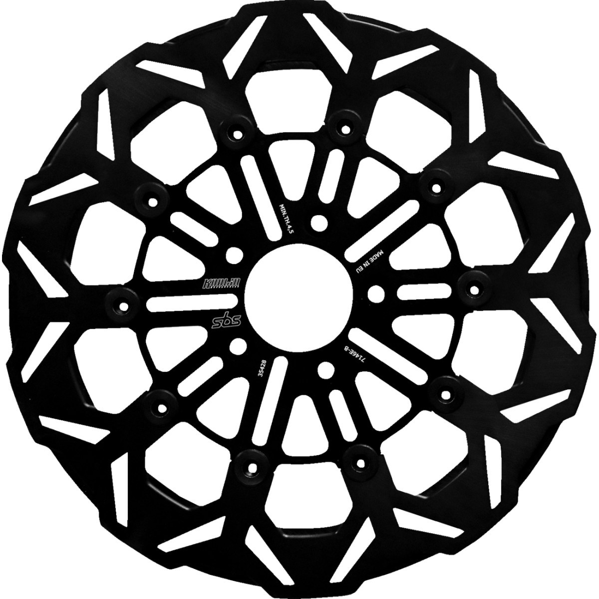 SBS Designed BY Kodlin #7146E-B - Brake Rotor - Black - Front