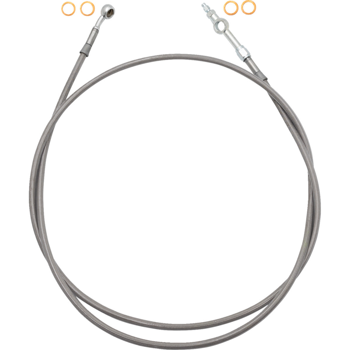 FAT Baggers INC. #120062 - EZ Install Brake Line - 62" - Stainless Steel Braid