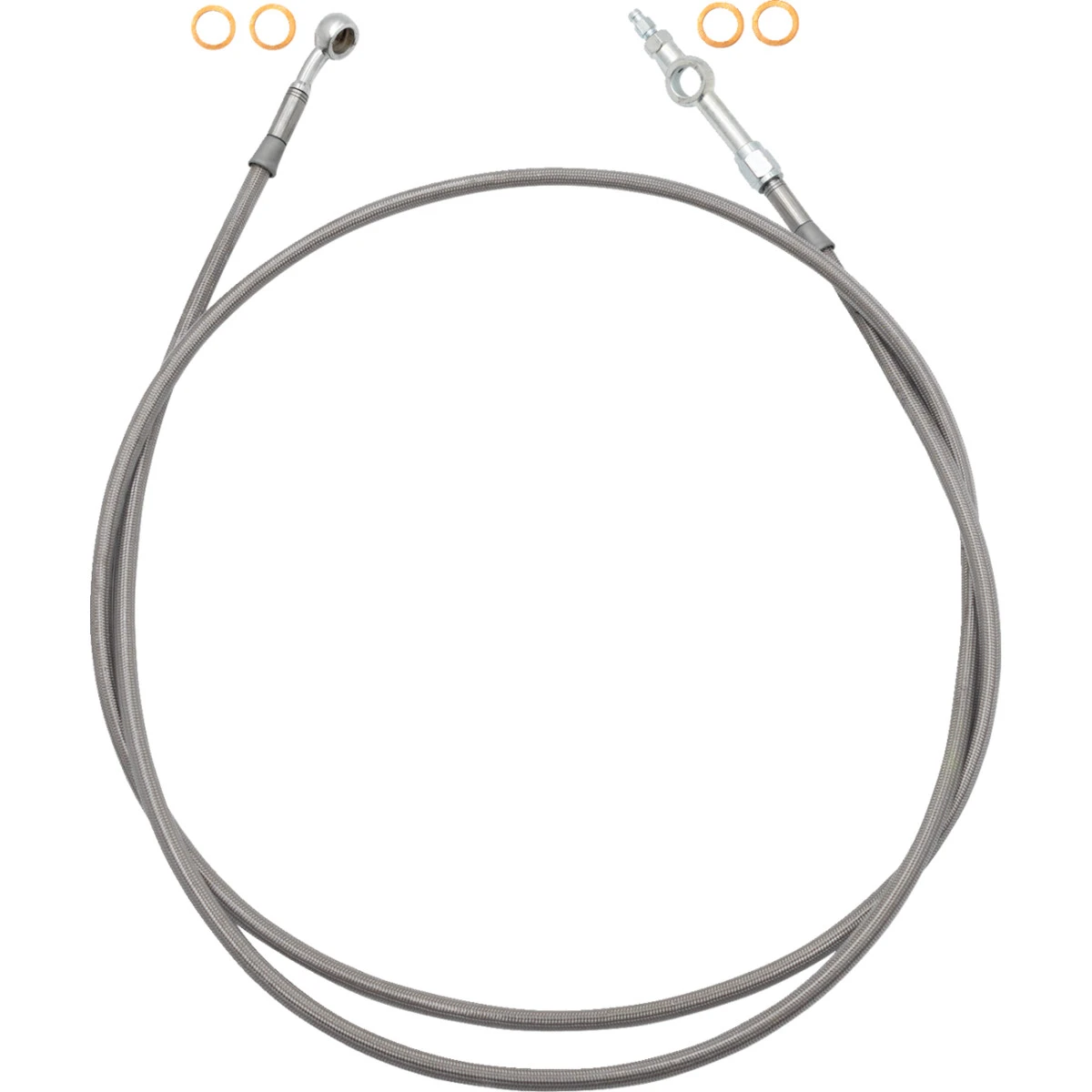 FAT Baggers INC. #120066 - EZ Install Brake Line - 66" - Stainless Steel Braid