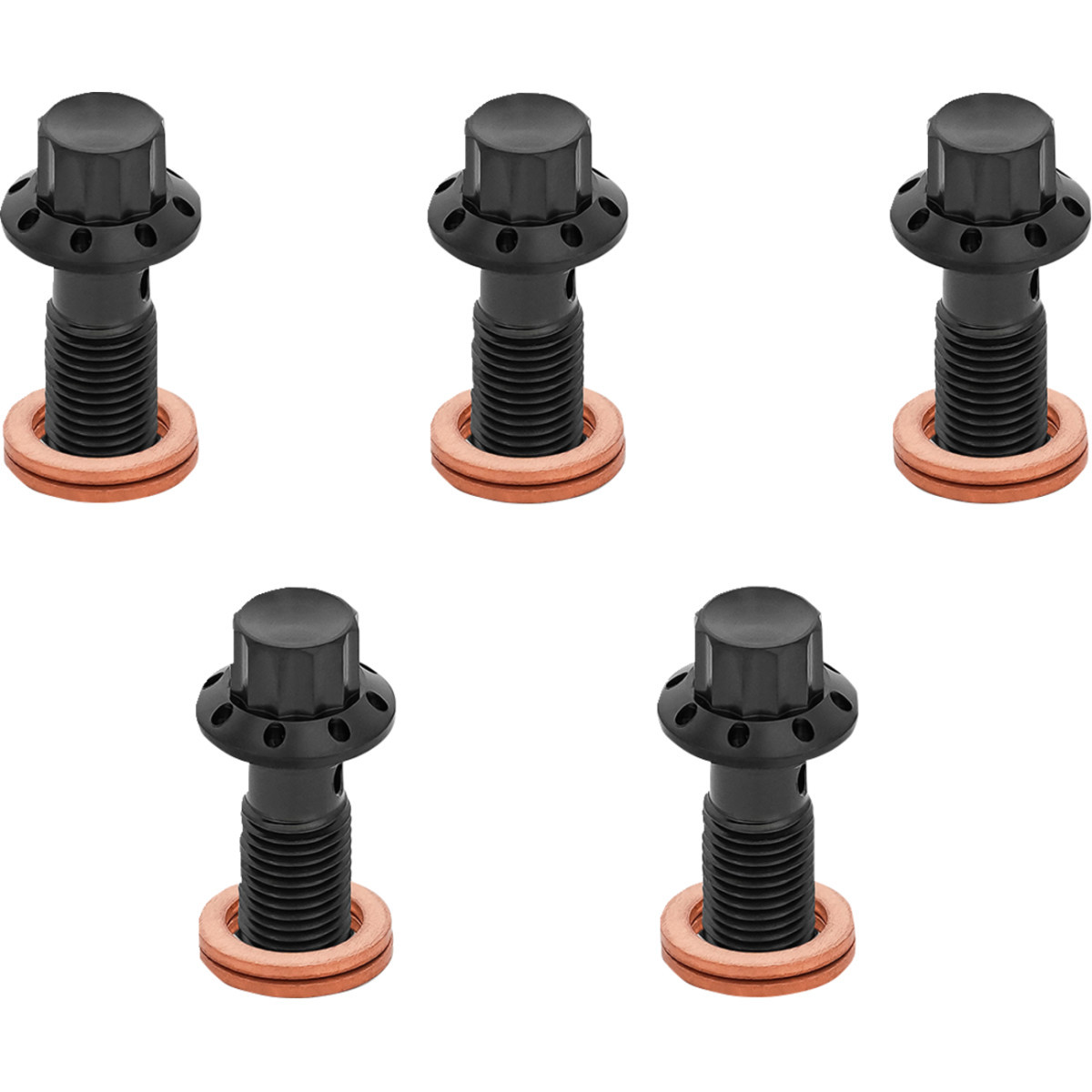 Arlen Ness #300-858 - Banjo Bolt 5-Pack - M10x1.0 - Black