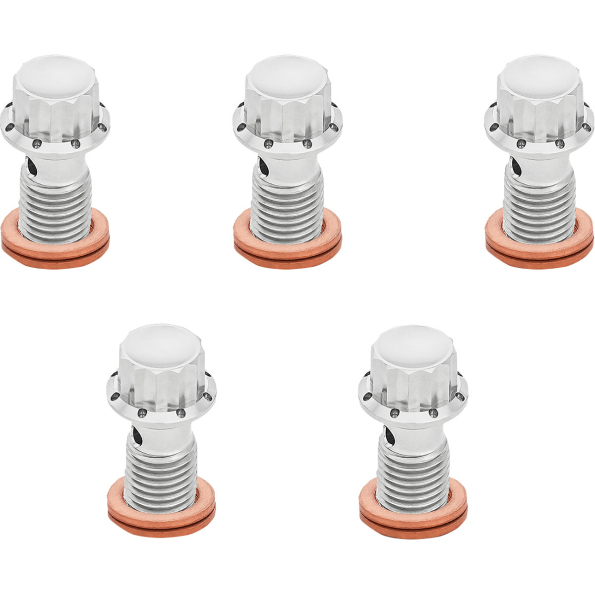 Arlen Ness #300-863 - Banjo Bolt 5-Pack - M12x1.25 - Polished