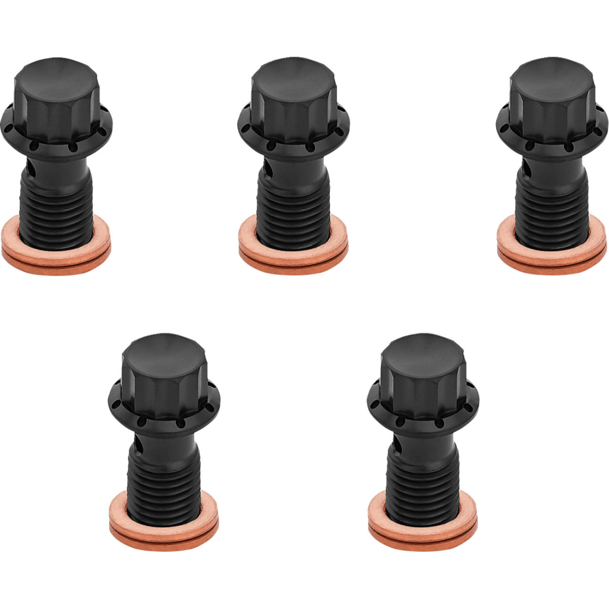 Arlen Ness #300-864 - Banjo Bolt 5-Pack - M12x1.25 - Black