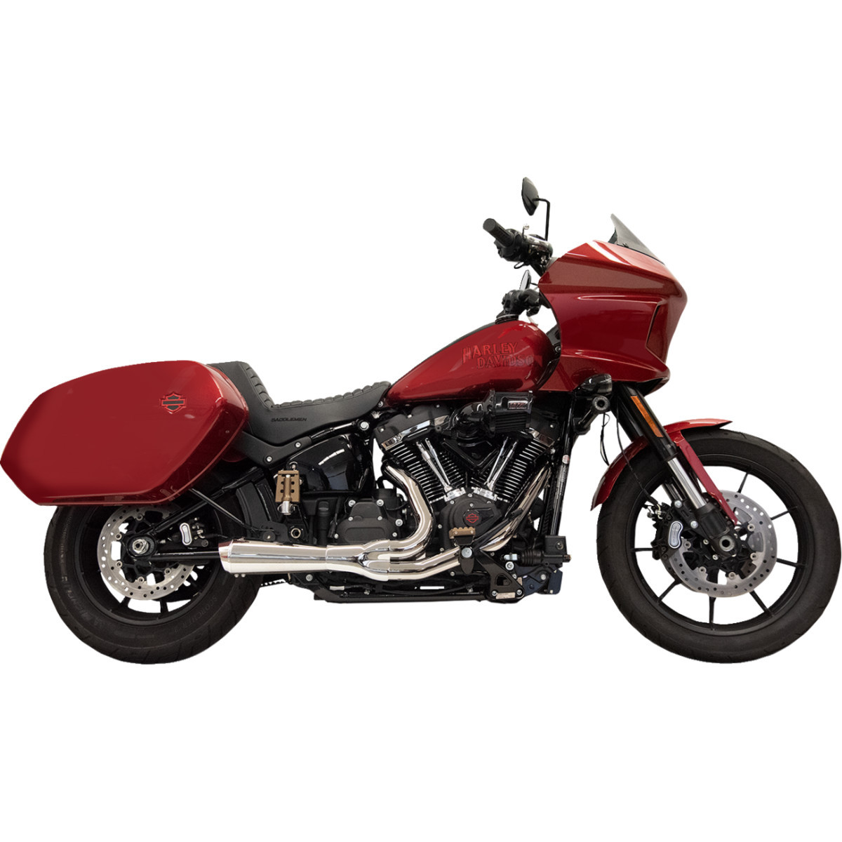 Bassani Xhaust #1S79 - 2-into-1 Ripper Exhaust System with Megaphone Muffler - Short - Chrome - M8 Softail