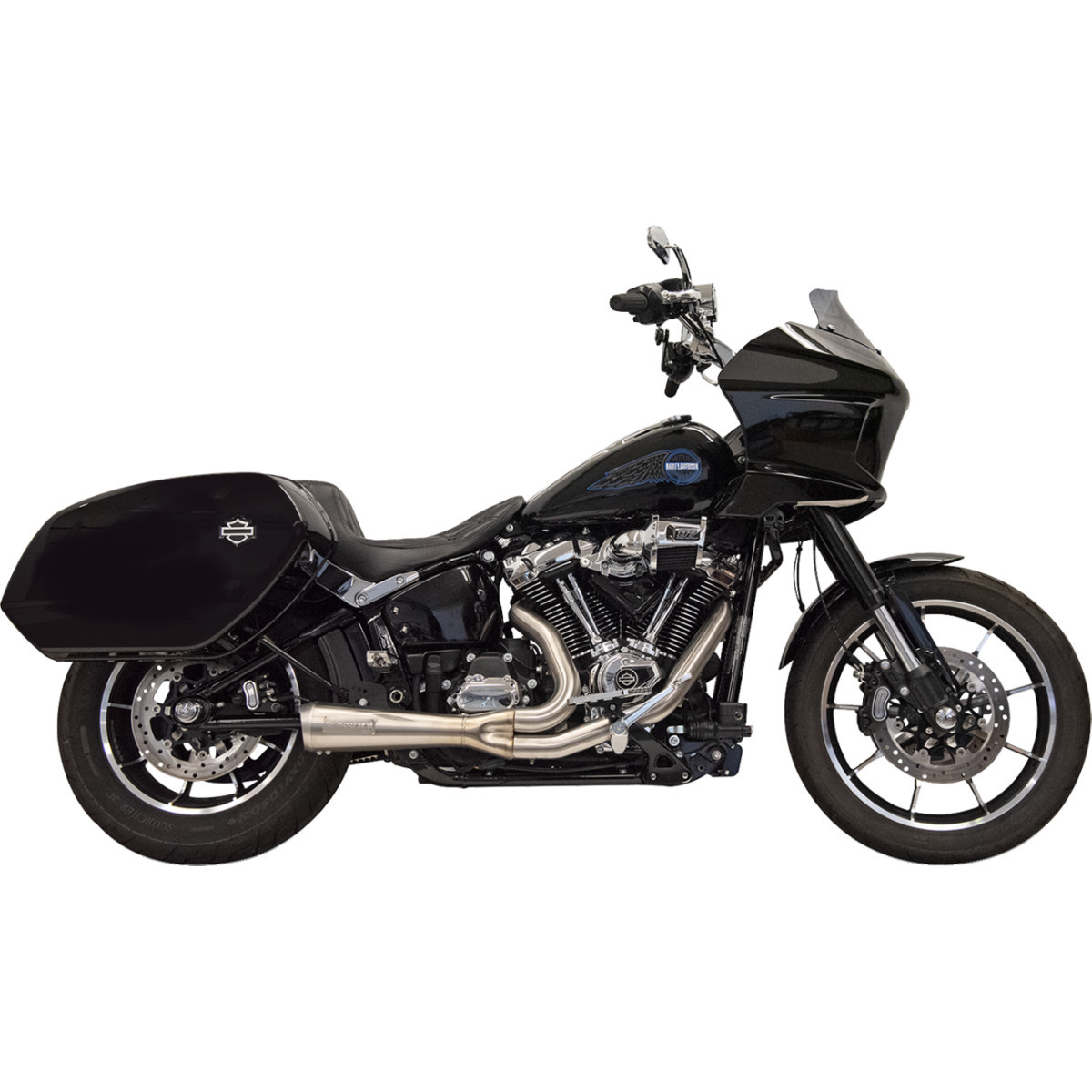 Bassani Xhaust #1S79 - 2-into-1 Ripper Exhaust System with Megaphone Muffler - Short - Chrome - M8 Softail
