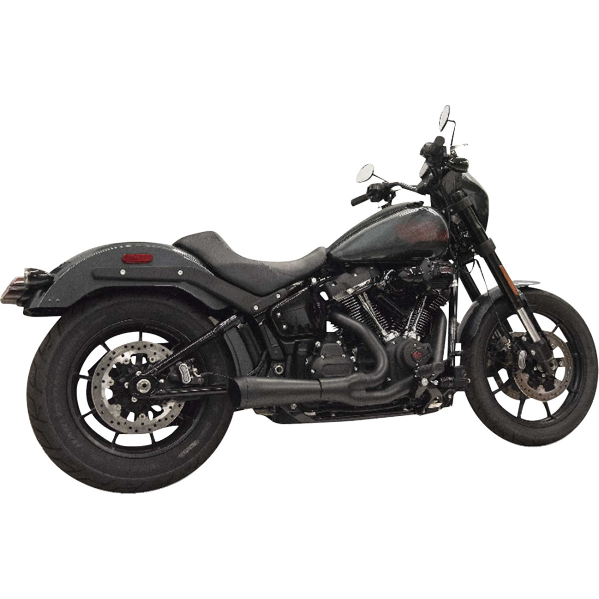 Bassani Xhaust #1S75E - 2-into-1 Ripper Exhaust System with Megaphone Muffler - Short - Chrome - 49-State - M8 Softail