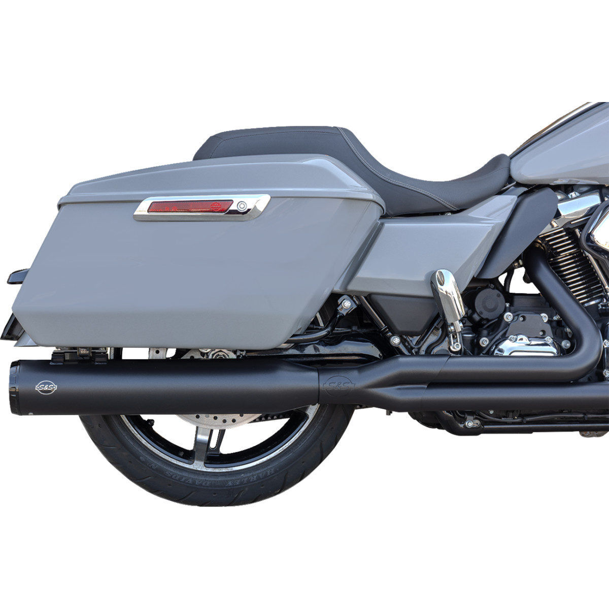 S&S Cycle #550-1167 - 2-into-1 GNX Exhaust System - Race Only - Guardian Black - Touring