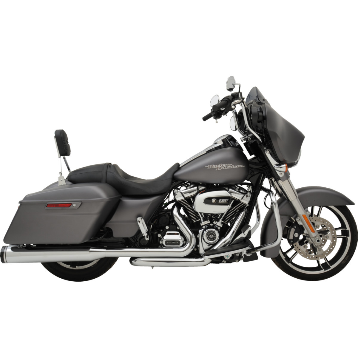 Khrome Werks #200400A-SR - 2-into-1-into-2 Dominator-SR Exhaust System - Chrome - Without End Caps - M8 Touring