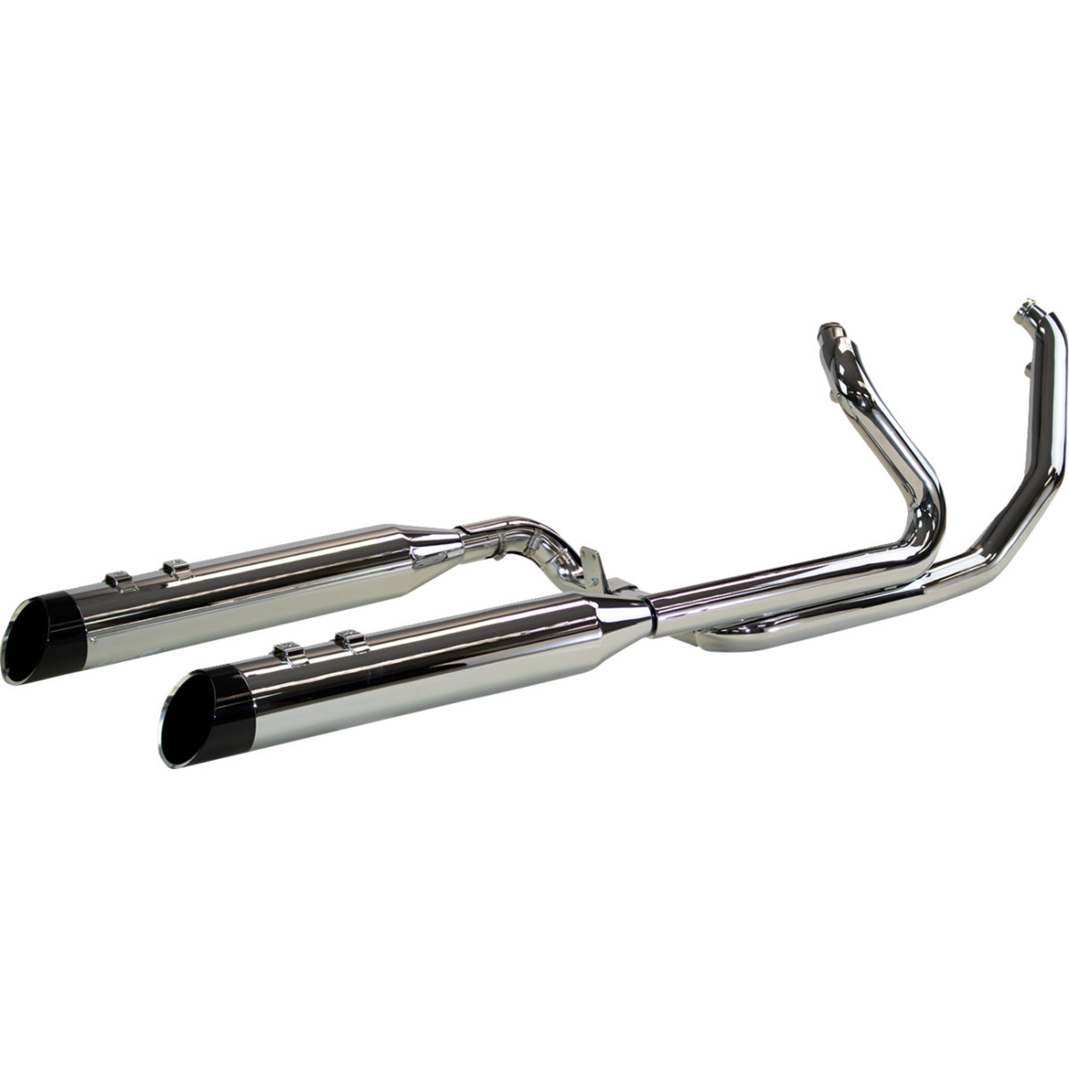 Khrome Werks #200400A-SR - 2-into-1-into-2 Dominator-SR Exhaust System - Chrome - Without End Caps - M8 Touring