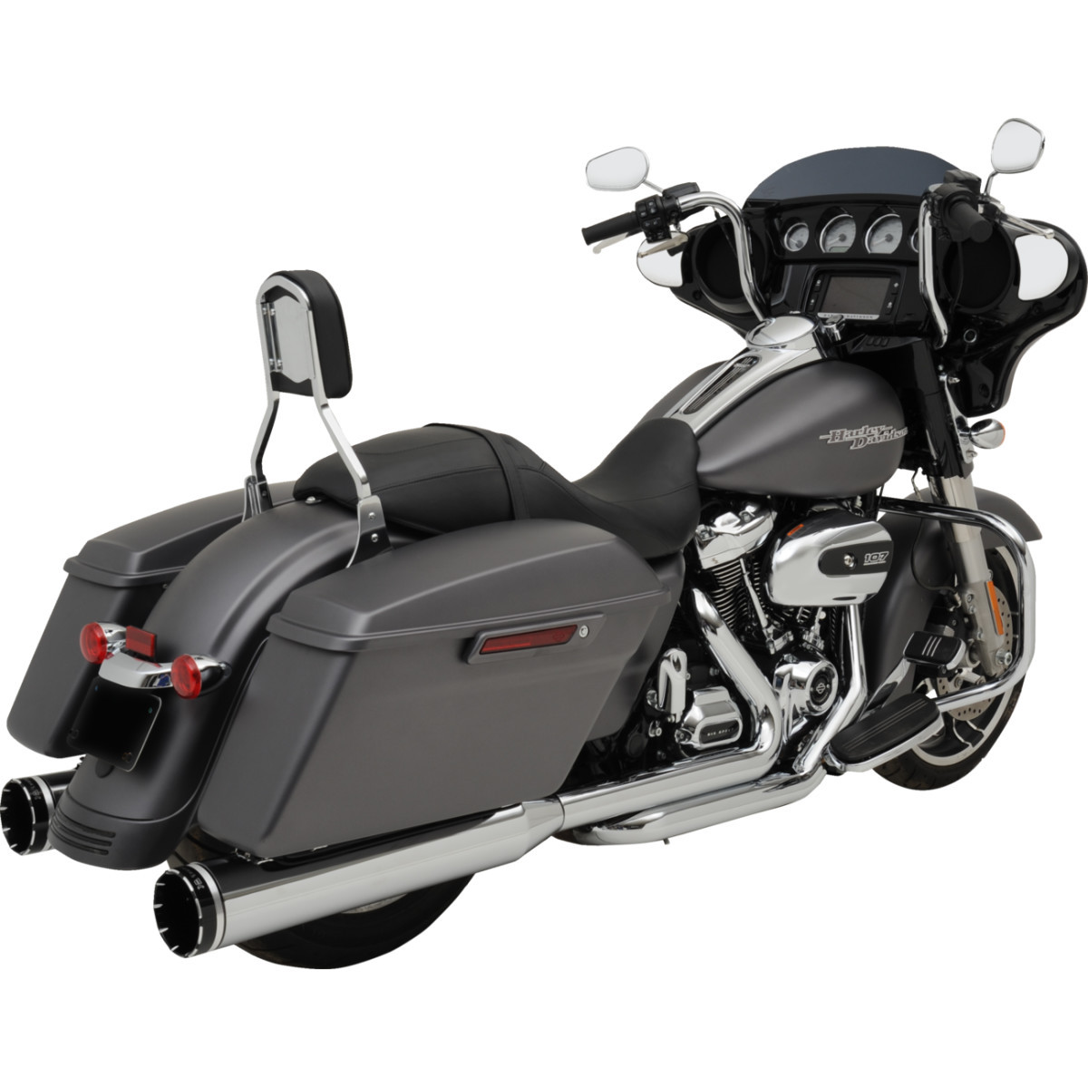 Khrome Werks #200400A-SR - 2-into-1-into-2 Dominator-SR Exhaust System - Chrome - Without End Caps - M8 Touring