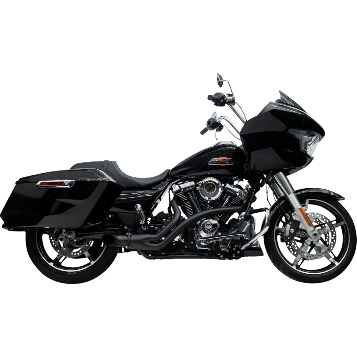 Trask #TM-5765BK - 2-into-1 BMF Exhaust System - M8 - Black