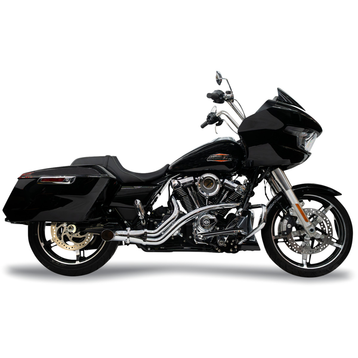 Trask #TM-5765CH - 2-into-1 BMF Exhaust System - M8 - Chrome