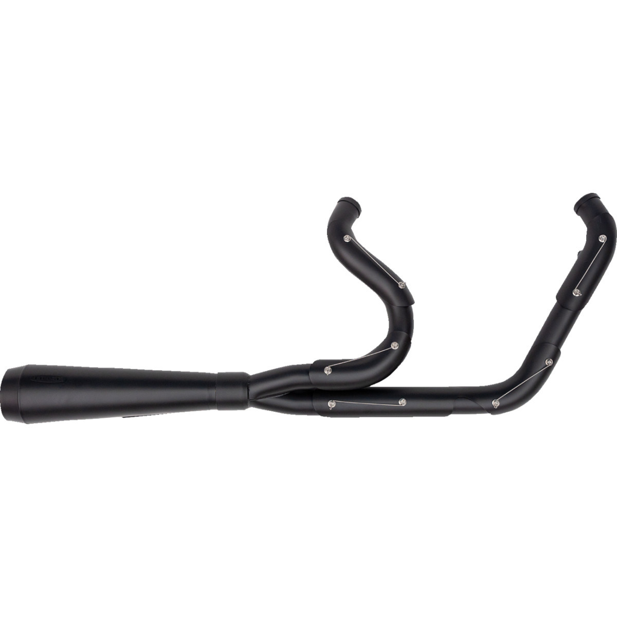 Trask #TM-5000BKBK - 2-into-1 Assault Exhaust System - Full Black on Black