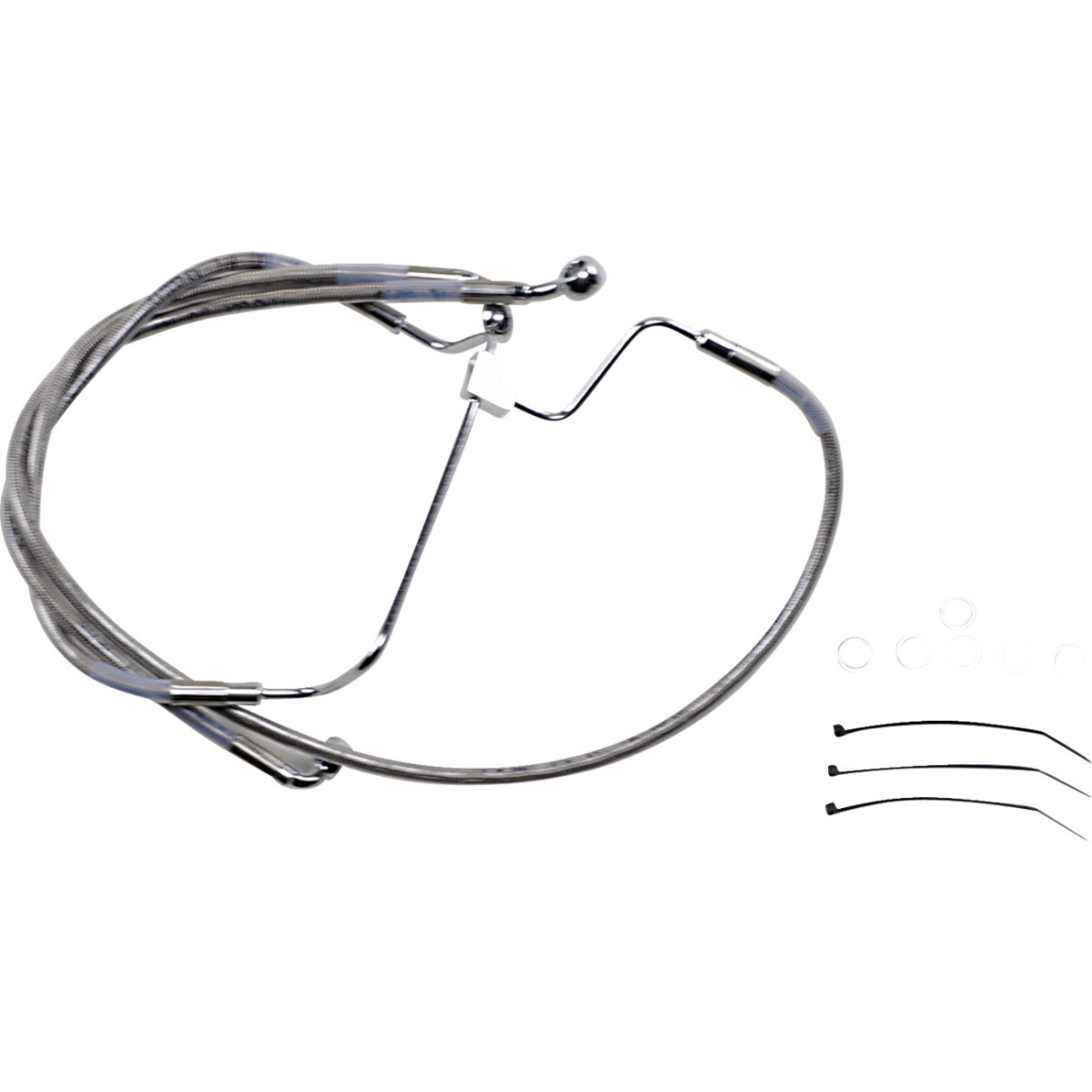 Drag Specialties - Brake Line - +6" - Stainless Steel
