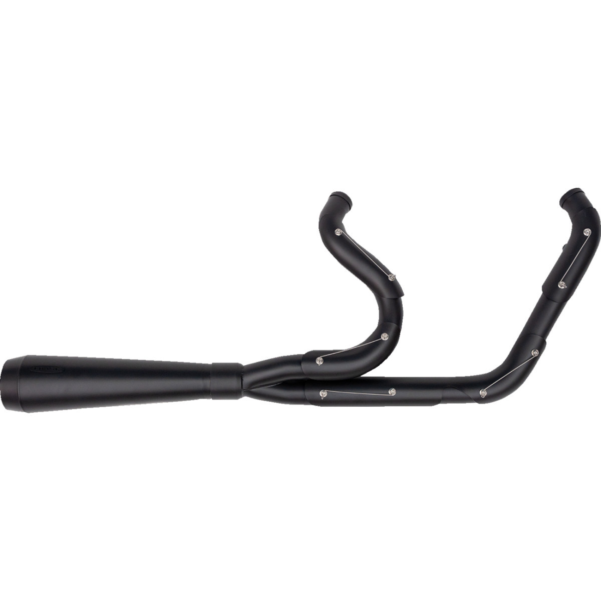 Trask #TM-5011BKBK - 2-into-1 Assault Exhaust System - Full Black on Black