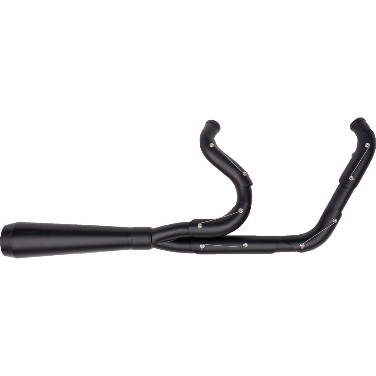 Trask #TM-5021BKBK - 2-into-1 Assault Exhaust System - Full Black on Black