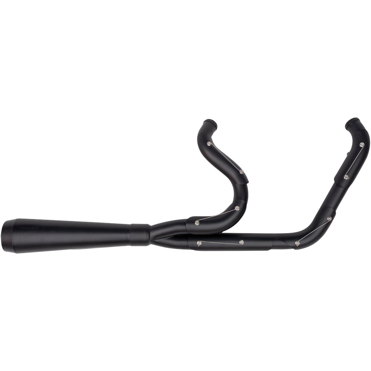 Trask #TM-5030BKBK - 2-into-1 Assault Exhaust System - Full Black on Black