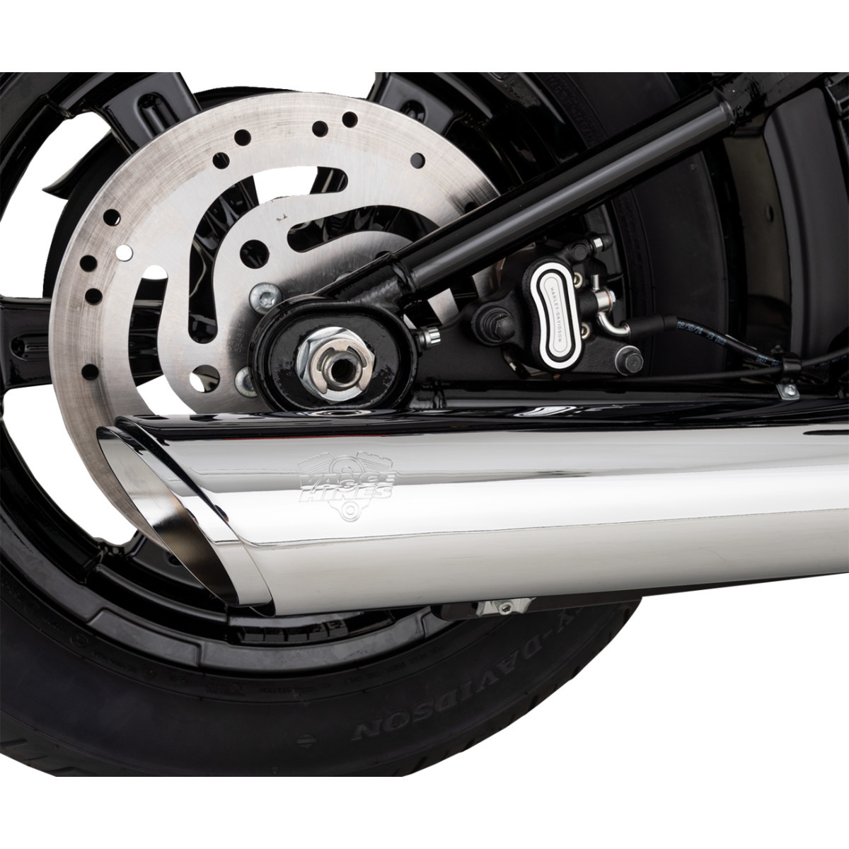Vance & Hines #16750 - Twin Slash Slip-On Muffler - Chrome - Softail