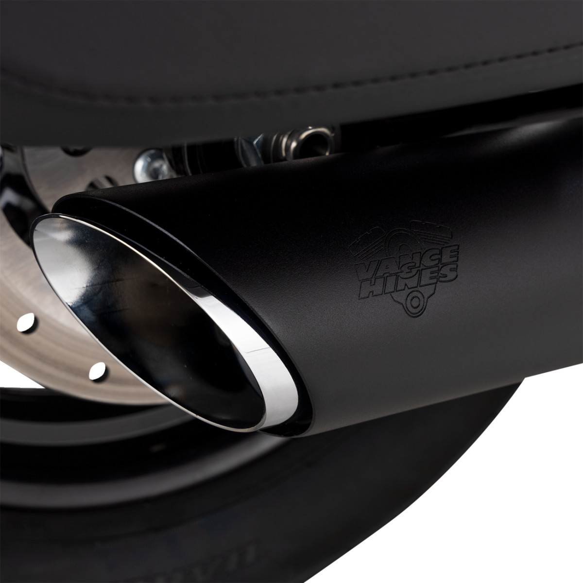 Vance & Hines #46750 - Twin Slash Slip-On Muffler - Black - Softail
