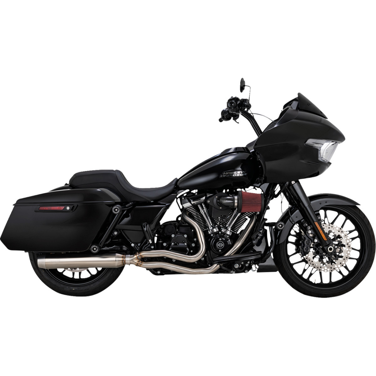 Vance & Hines #27347 - 2-into-1 Gaslighter Exhaust System - M8 Touring - Brushed