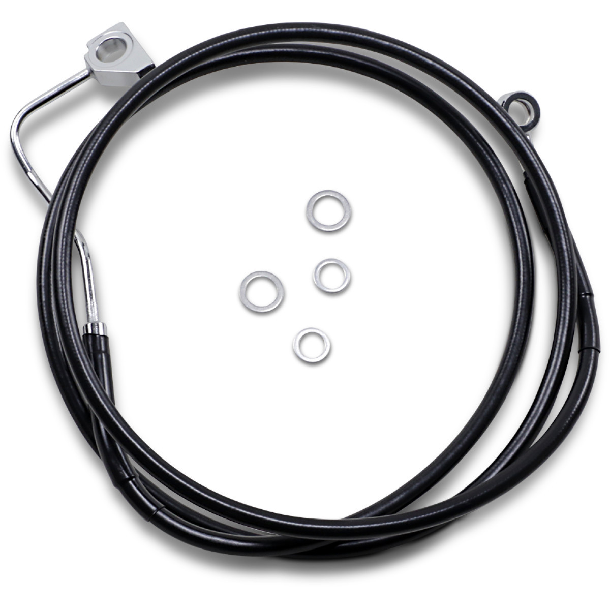 Drag Specialties - Brake Line - Front (Upper) - Black - +2" with ABS