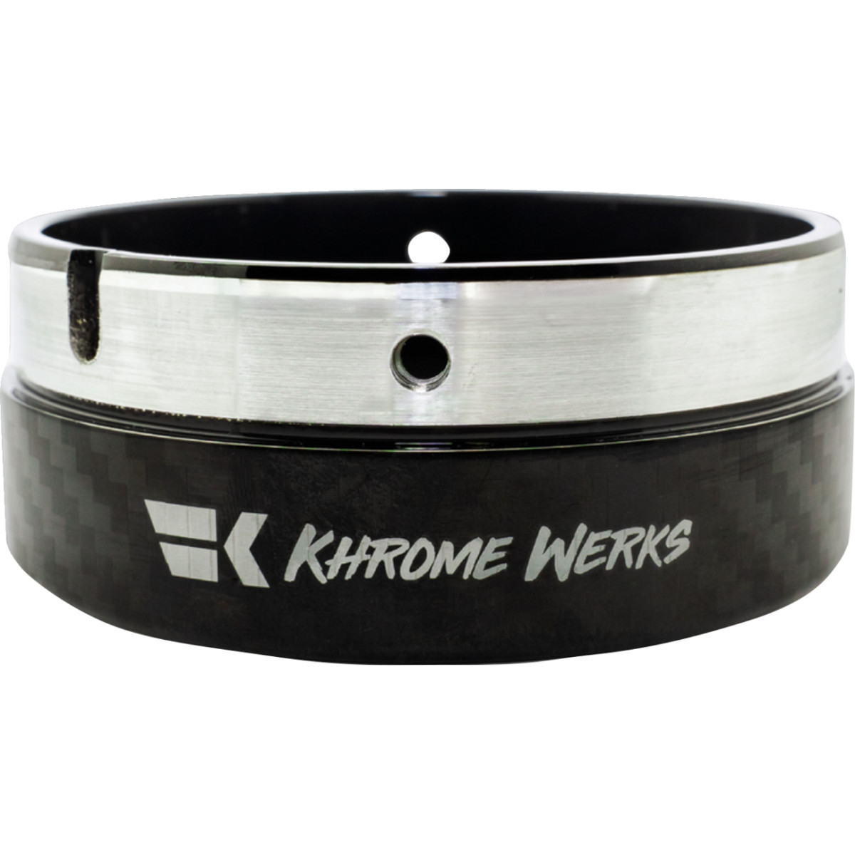 Khrome Werks #200880P - Exhaust End Cap - Billet Cut Tip - Carbon - 4-1/2"