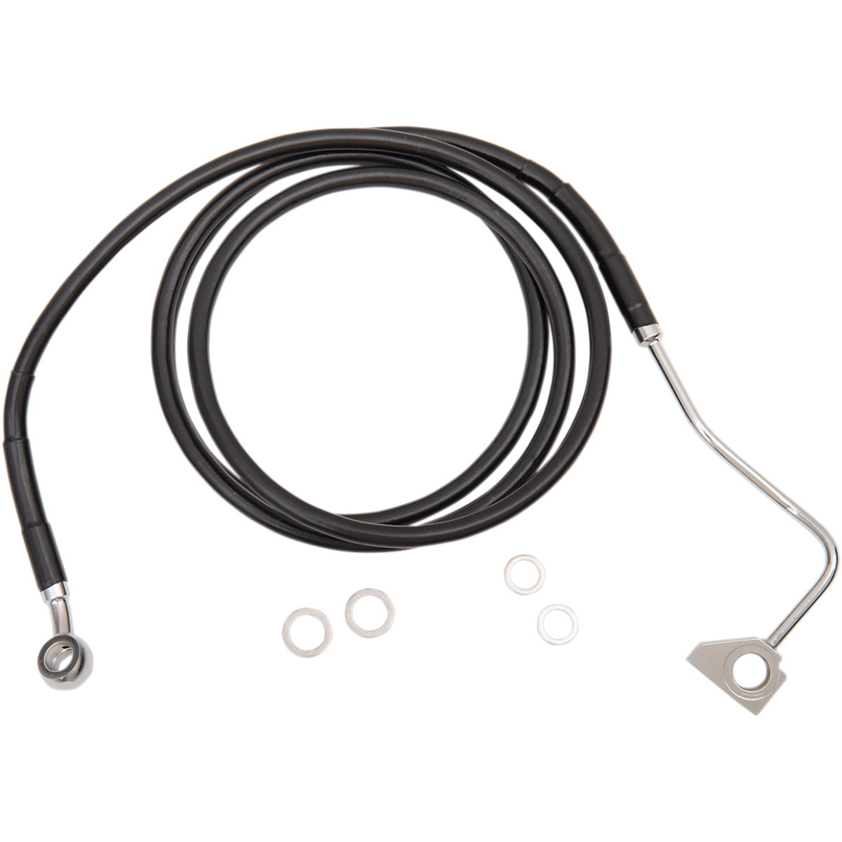 Drag Specialties - Brake Line - Front (Upper) - Black - +6" with ABS