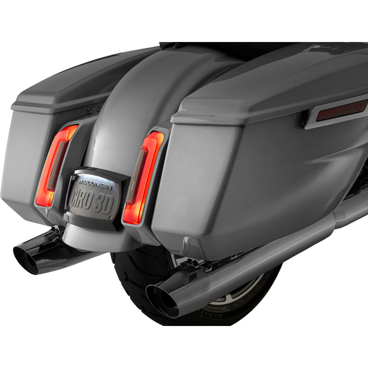 Ciro #40520 - License Plate Frame - LED - Curved - Black