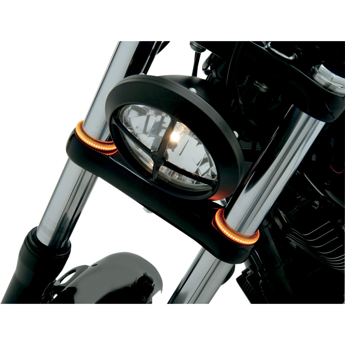 Custom Dynamics #TW43AA - WRAPZ® Fork Lights - 43 mm - Amber Lens