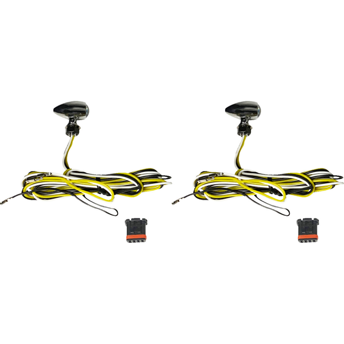Custom Dynamics #CD-MICRO-AW2-C - Micro Turn Signals - Dual - Amber/White - Chrome