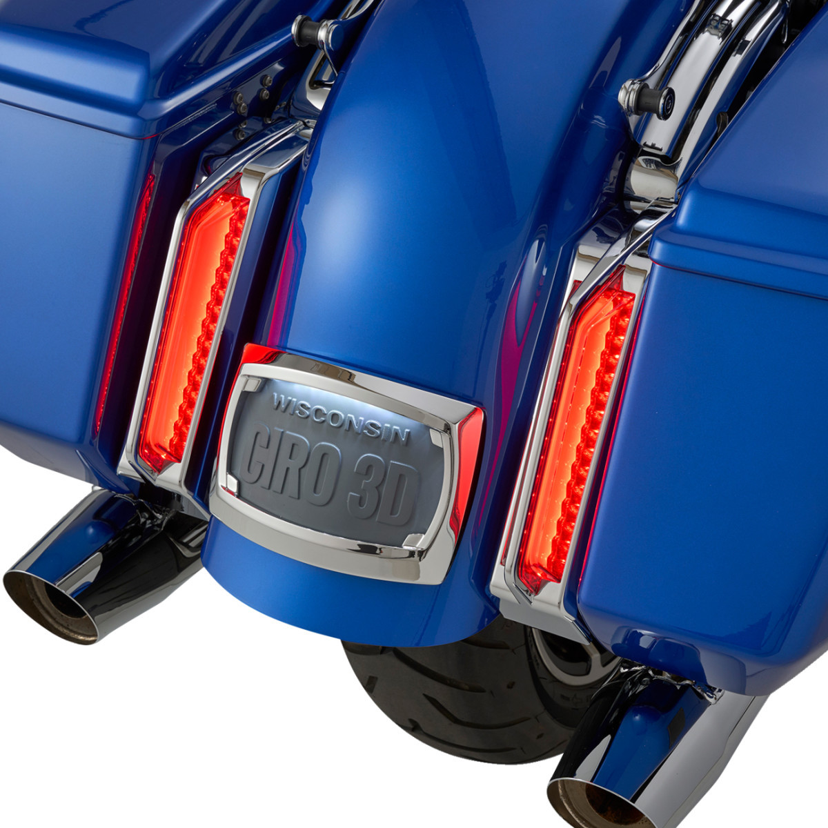Ciro #42050 - Filler Panel Tail Lights - Smoke Lens - Chrome