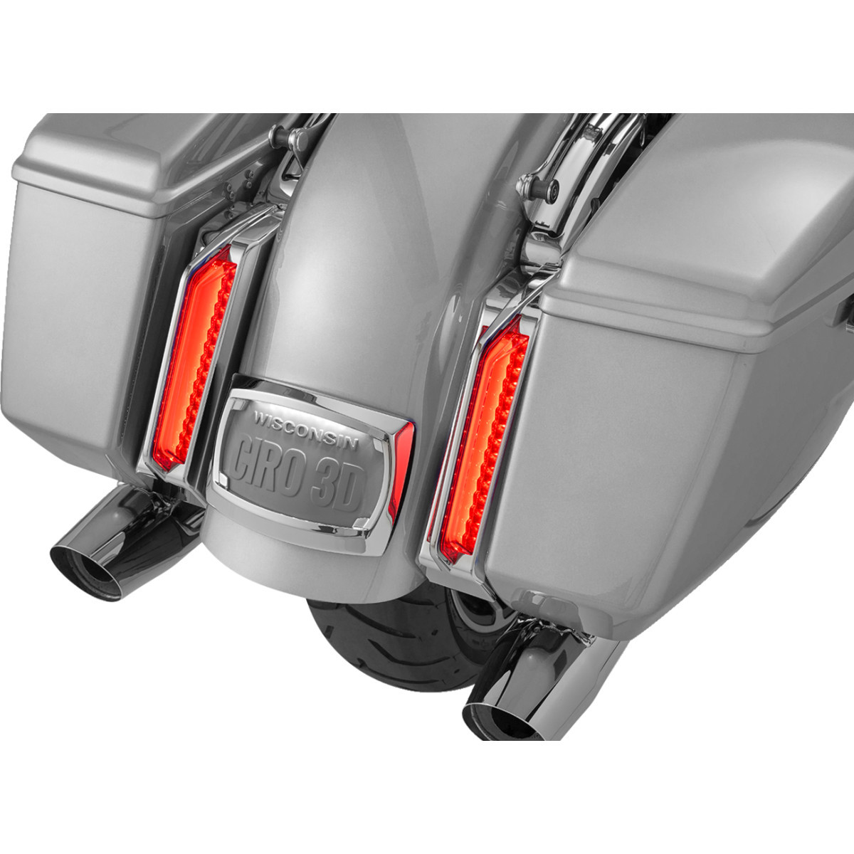 Ciro #42050 - Filler Panel Tail Lights - Smoke Lens - Chrome