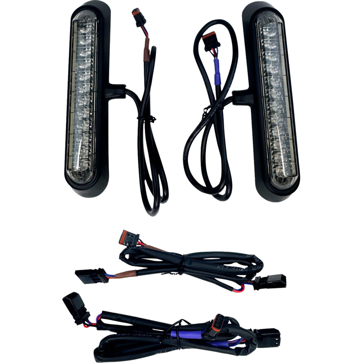 Custom Dynamics #CD-LRST-SB-S - LED Saddlebag Lights - Smoke Lens - Matte Black