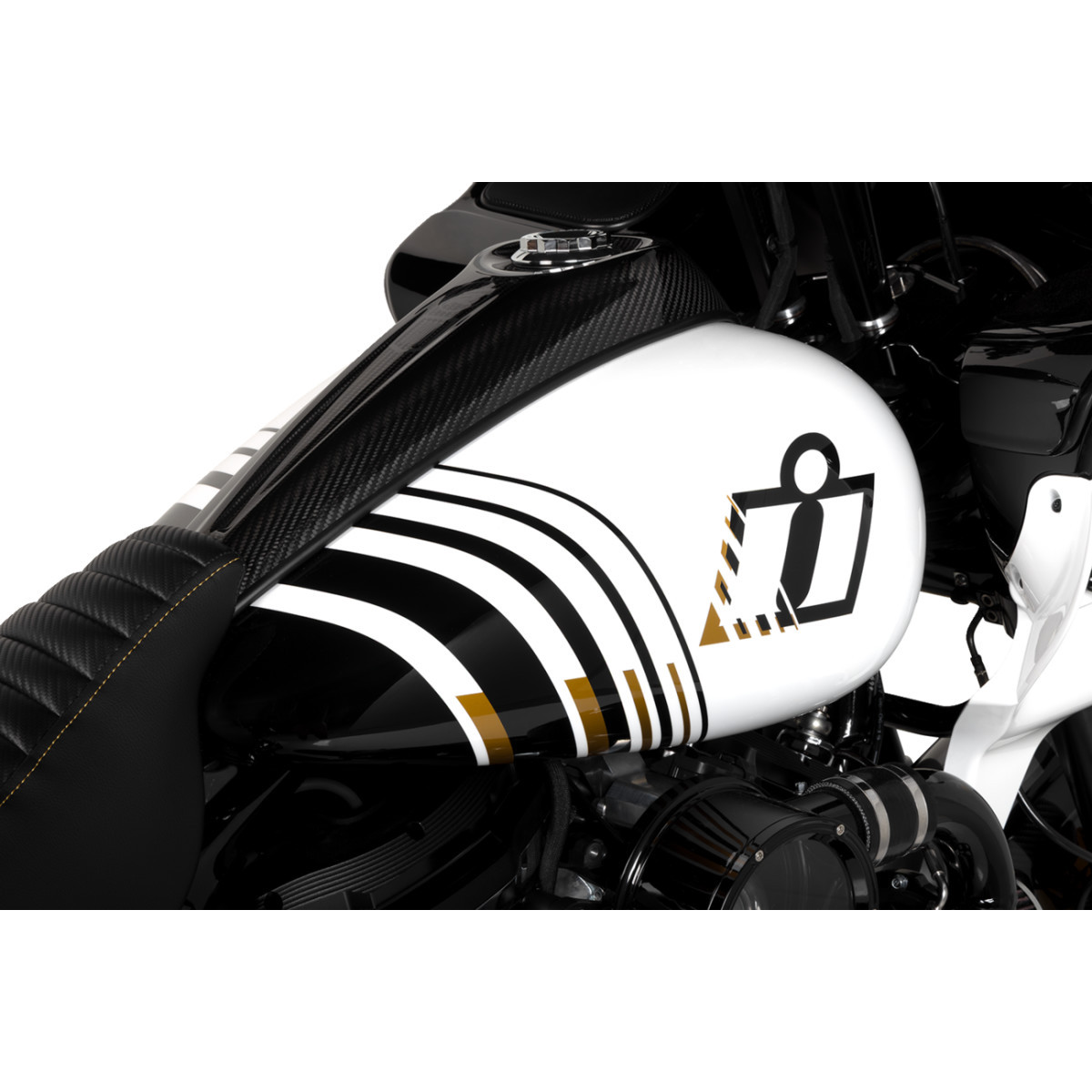 Saddlemen #CF-808-07-001 - Dash Panel - Center Fill - Carbon Fiber/Gloss