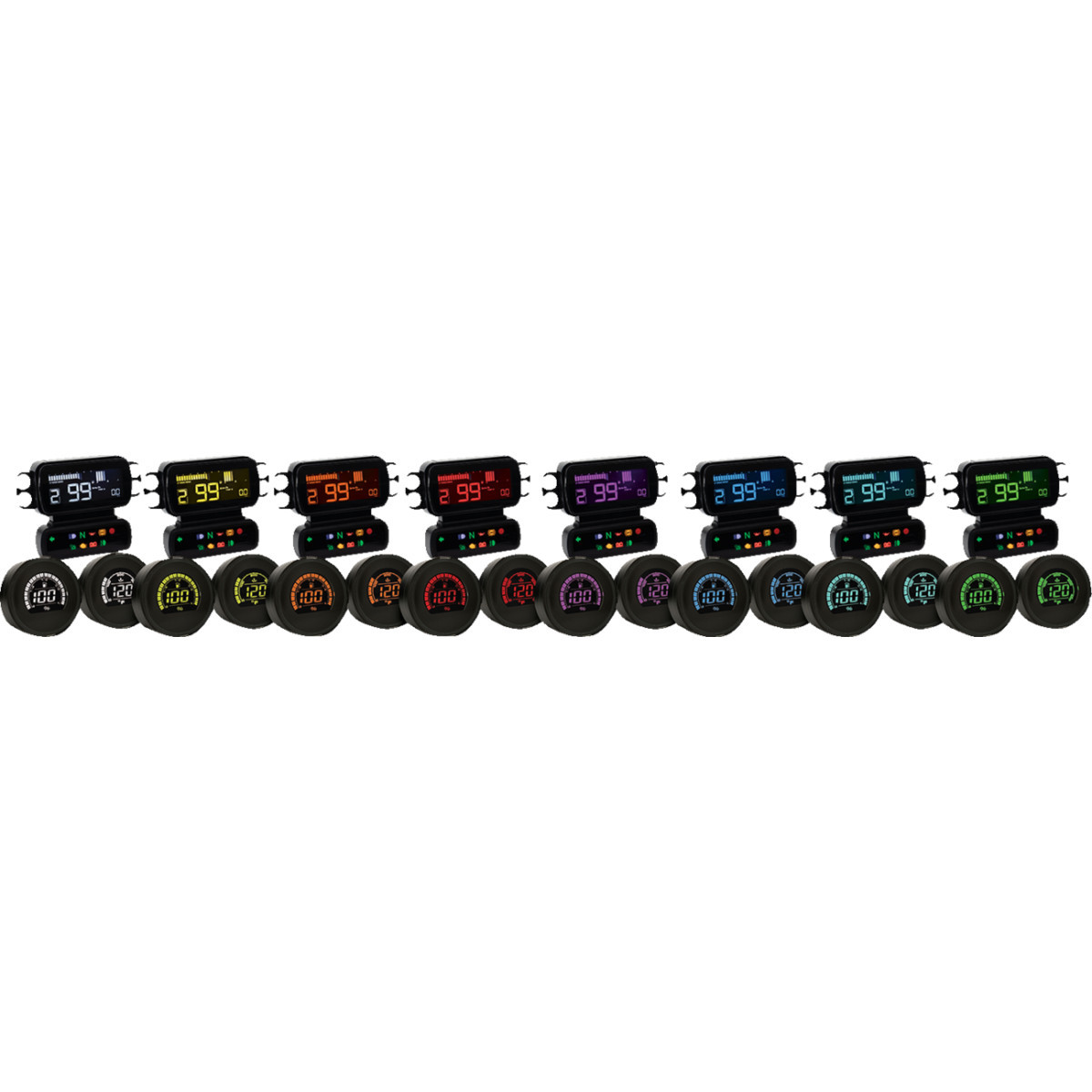 Koso North America #BA080050 - Complete D2 Gauge Kit - LCD - HD Touring/Trike