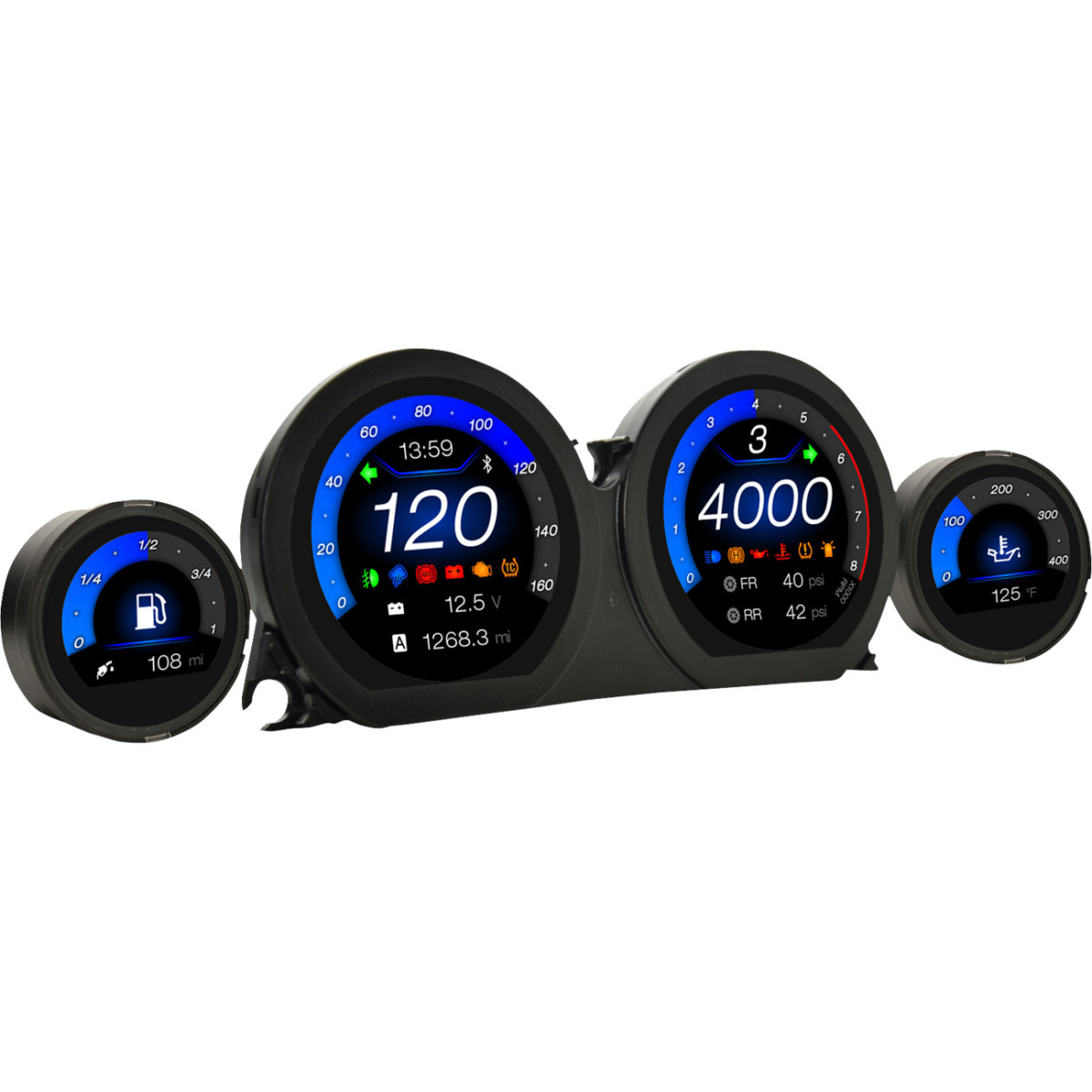 Koso North America #BA064930 - HD-03X | TFT Gauge Set - Harley-Davidson®