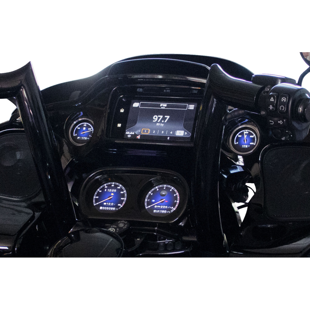 Koso North America #BA064930 - HD-03X | TFT Gauge Set - Harley-Davidson®
