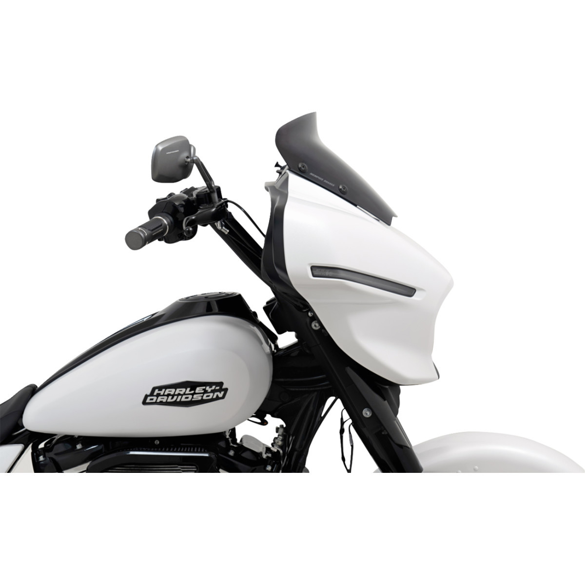 Memphis Shades #MEP88810 - Spoiler Windshield - 4" - Dark Black Smoke - FLHX