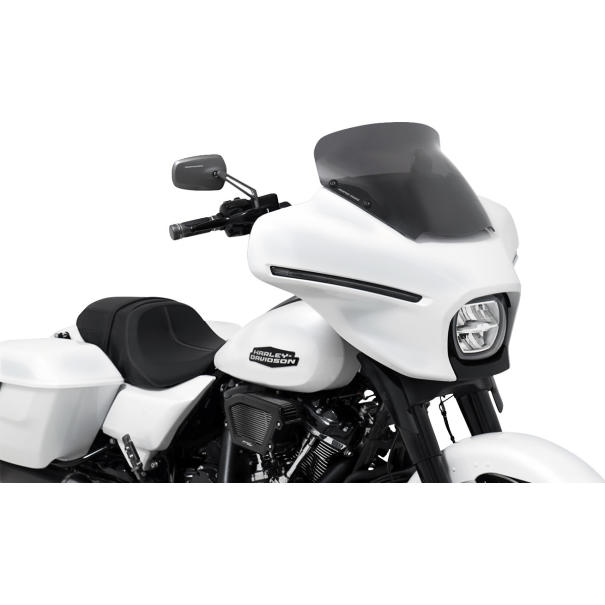 Memphis Shades #MEP88910 - Spoiler Windshield - 5" - Dark Black Smoke - FLHX