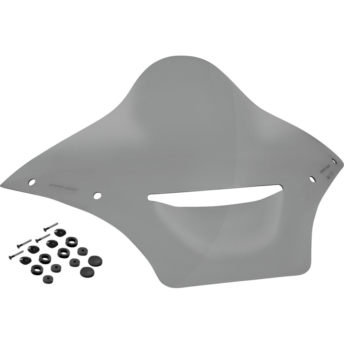 Memphis Shades #MBR101312 - Vented Windshield - BRL Race Bubble - Black Smoke - FLTRX