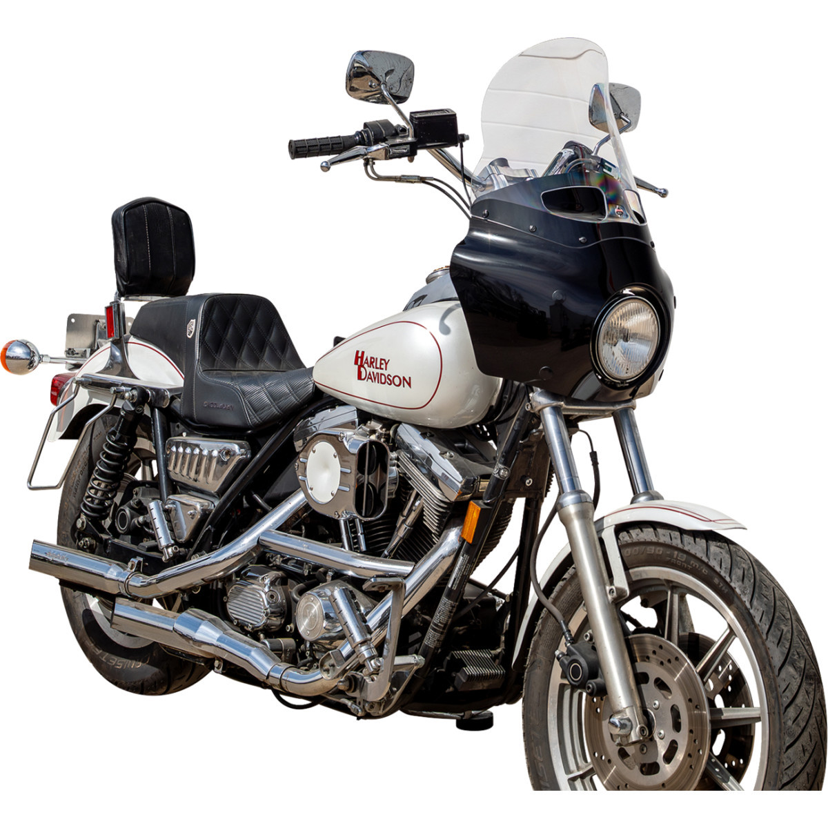 Klock Werks #KWW-06-0613-C - Flare® Windshield - Road Warrior Fairing - 15" - Clear