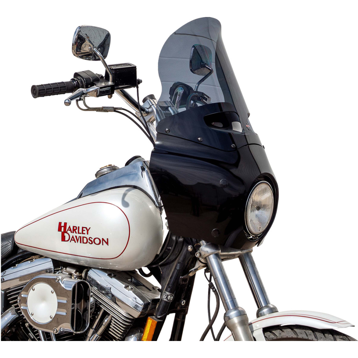 Klock Werks #KWW-06-0613-DS - Flare® Windshield - Road Warrior Fairing - 15" - Dark Smoke