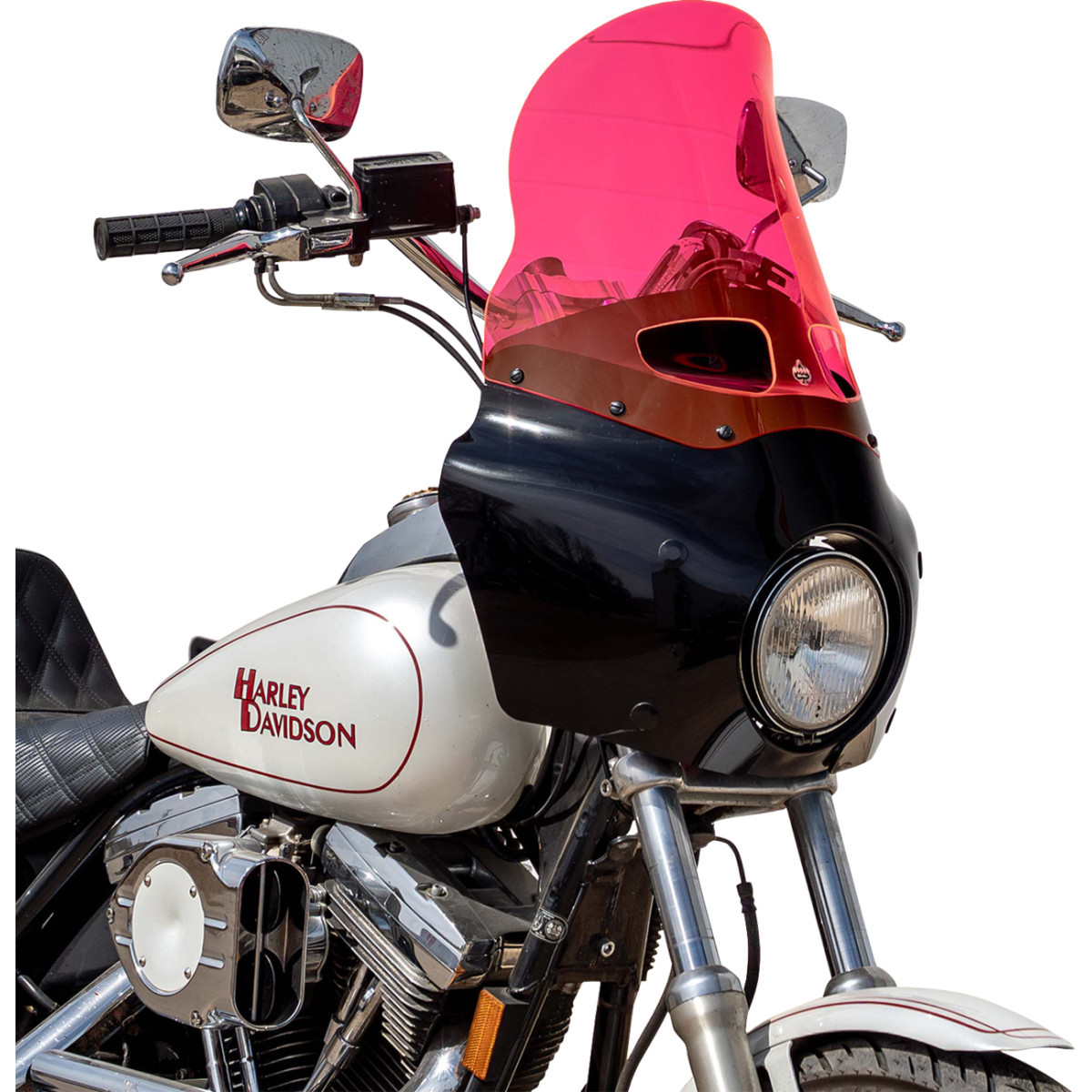 Klock Werks #KWW-06-0614 - Ice Flare® Windshield - 15" - Pink Ice - Road Warrior Fairing