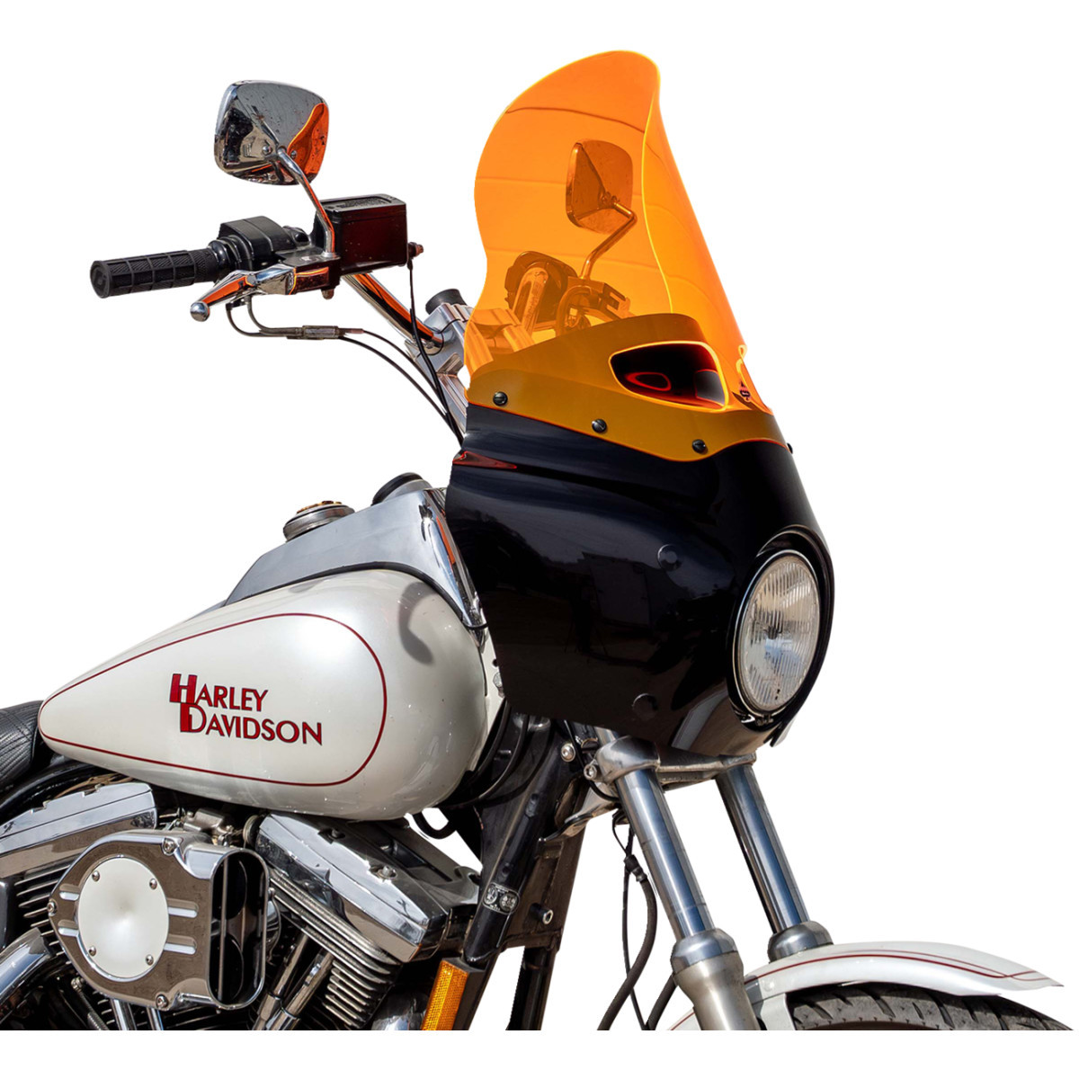 Klock Werks #KWW-06-0615 - Ice Flare® Windshield - 15" - Orange Ice - Road Warrior Fairing