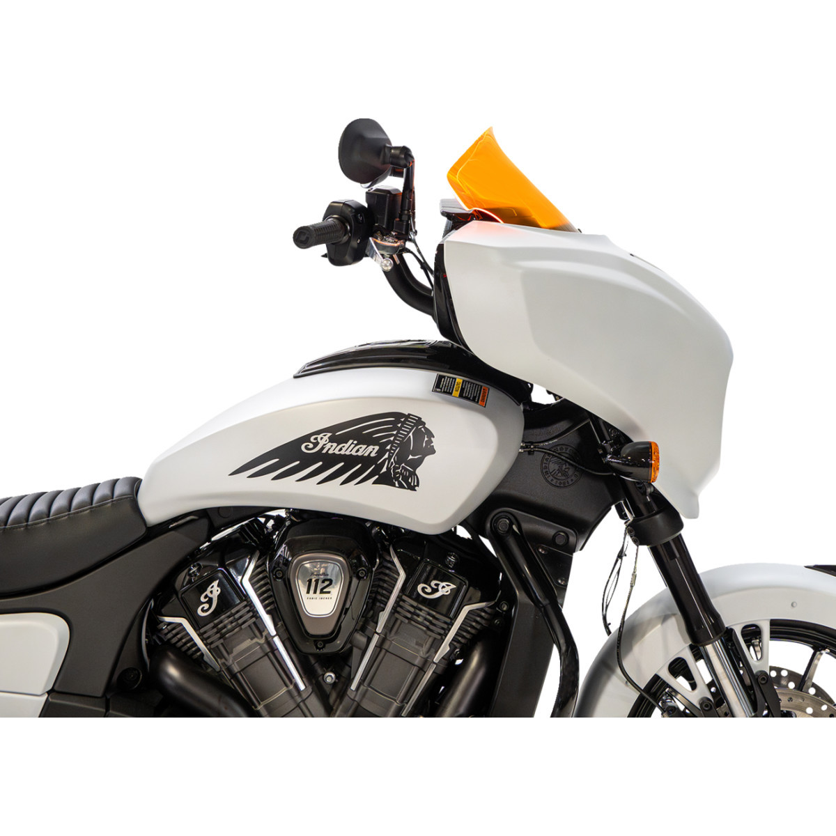 Klock Werks #KWW-04-0647 - Windshield - 9" - Orange Ice - Chieftain PowerPlus/Roadmaster PowerPlus