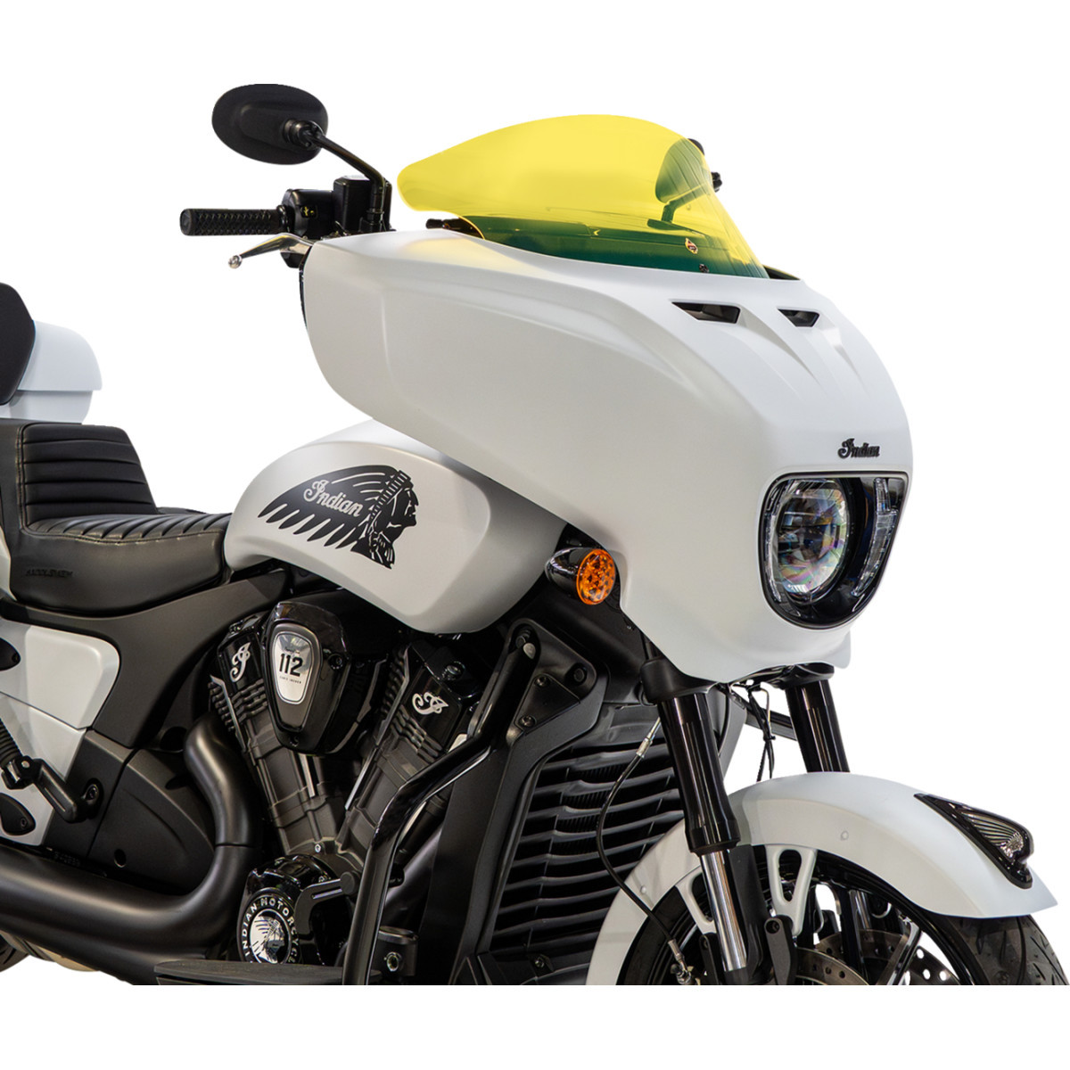 Klock Werks #KWW-04-0648 - Windshield - 9" - Yellow Ice - Chieftain PowerPlus/Roadmaster PowerPlus