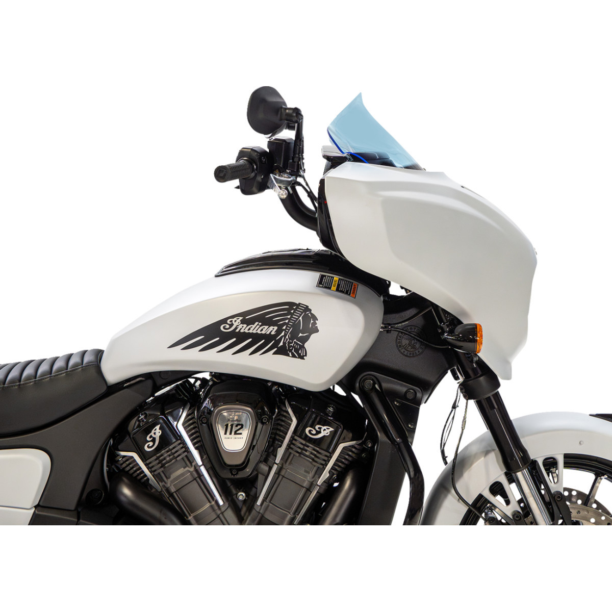 Klock Werks #KWW-04-0650 - Windshield - 9" - Blue Ice - Chieftain PowerPlus/Roadmaster PowerPlus