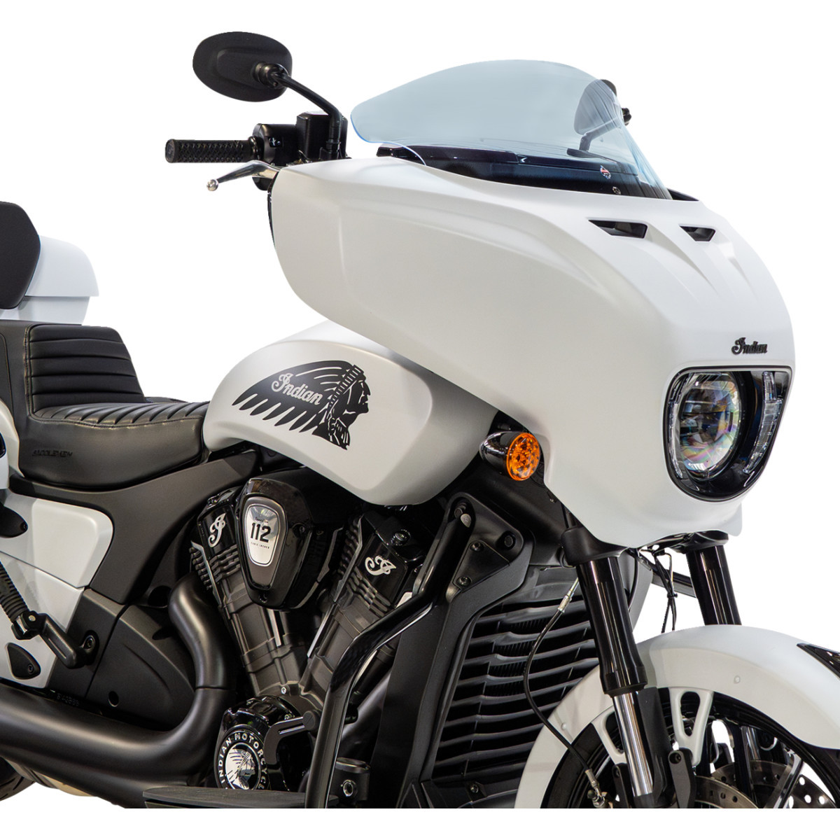 Klock Werks #KWW-04-0650 - Windshield - 9" - Blue Ice - Chieftain PowerPlus/Roadmaster PowerPlus