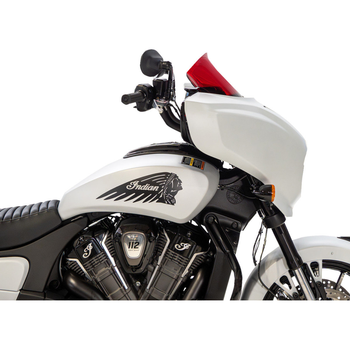 Klock Werks #KWW-04-0651 - Windshield - 9" - Red - Chieftain PowerPlus/Roadmaster PowerPlus