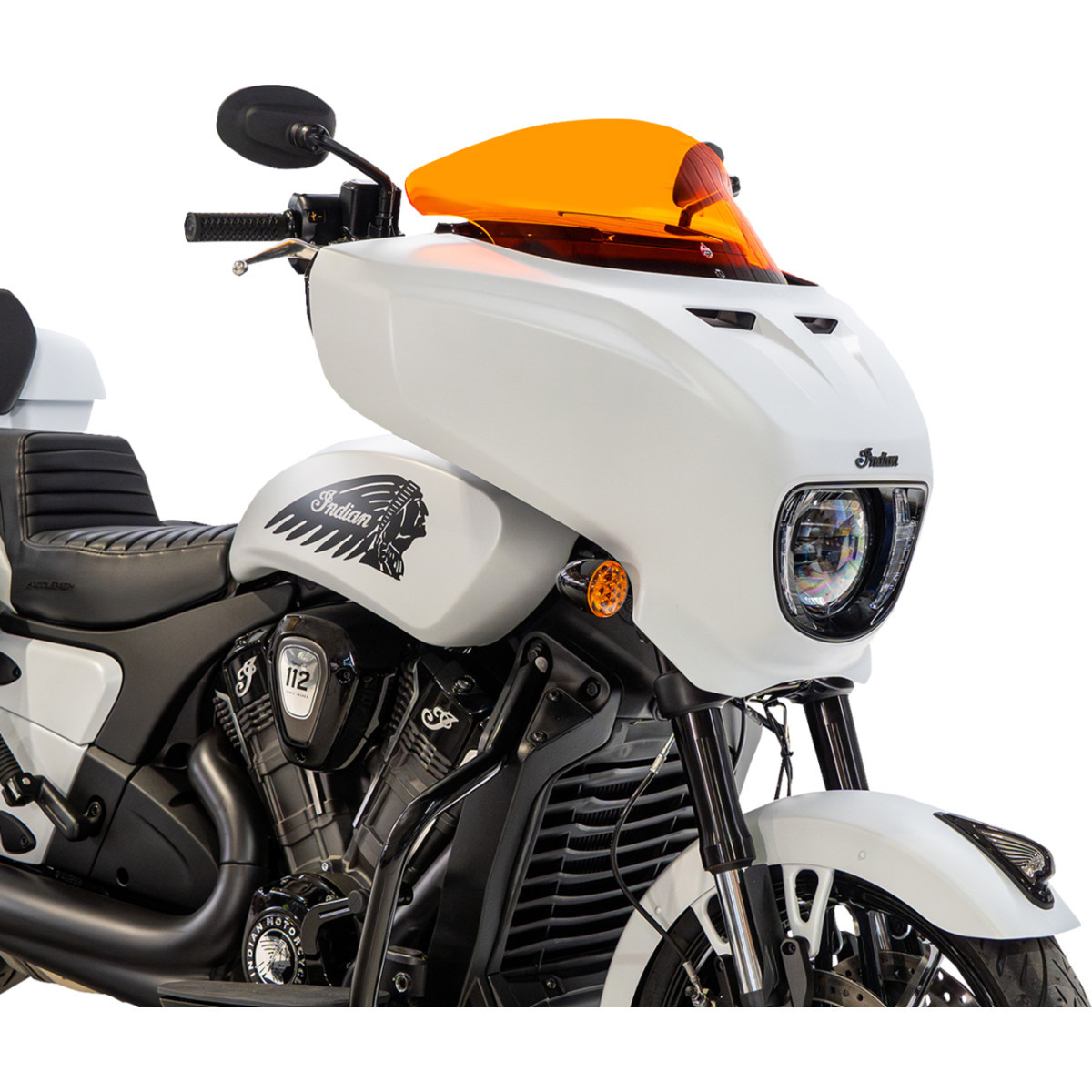 Klock Werks #KWW-04-0652 - Windshield - 9" - Orange - Chieftain PowerPlus/Roadmaster PowerPlus